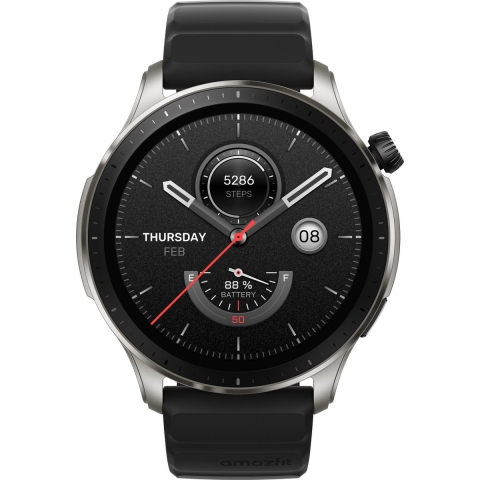 Amazfit GTR 4 schwarz Aussteller | Smartwatch | 326 ppi | AMOLED | Schrittzähler | Herzfrequenzsensor | Android, iOS | 2.3 GB | Kalender/ Terminplaner | GPS |