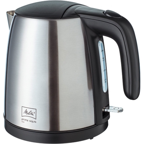 Melitta Prime Aqua mini 1018-01 Edelstahl | Wasserkocher | 1 Liter Kapazität | 360 Grad Basisstation | 2200 W | automatische Abschaltung