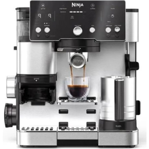 Ninja Luxe Café Essential ES501EU silber | Kaffeemaschine | Espresso & Filterkaffee | Barista Assist Technology | Automatisches Dual Froth System