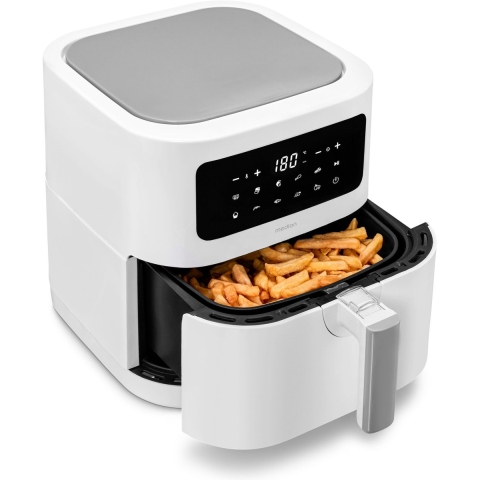 Medion LIFE E40 XL MD 11740 weiß | Heißluftfritteuse | Nutzinhalt 5,2 L | Frittierkorb herausnehmbar | Temperatur 50-200 °C | Automatikprogramme
