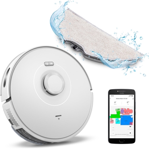 Medion MD 11782 | Saugroboter | 2in1-Funktion | Lasernavigation | App Steuerung | Raumspezifische Reinigung und Verbotszonen | 2.700 Pa Leistung