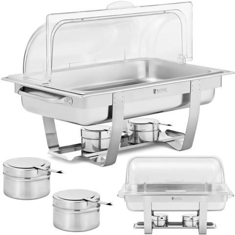 Chafing Dish - GN 1/1 - Royal Catering - 8,5 L - schmaler Stand