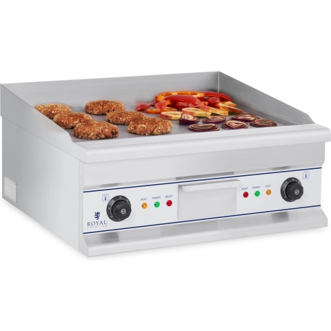 Doppel Elektro Grillplatte - 60 cm - glatt - 2 × 4.000 W