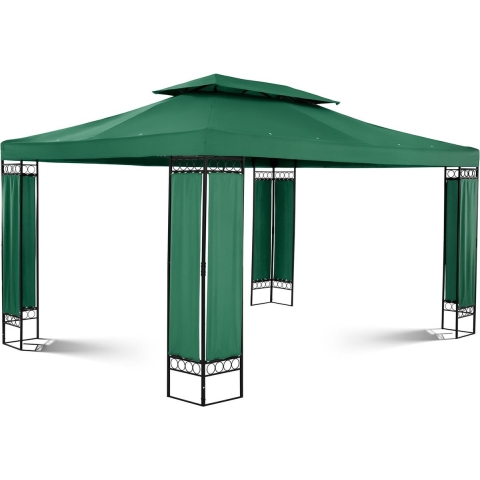 Gartenpavillon - 3 x 4 m - 160 g/m² - dunkelgrün