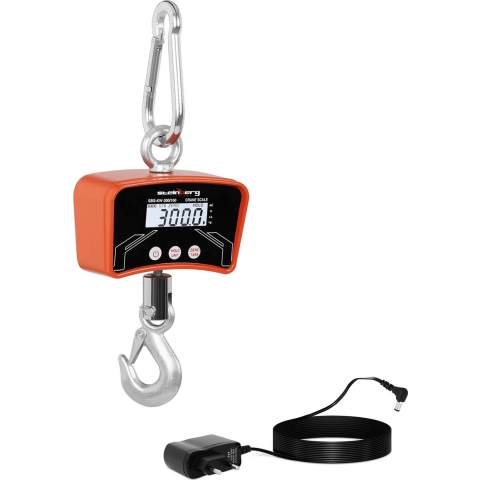Hängewaage - 300 kg / 0,1 kg - LCD - digital - Sicherheithaken