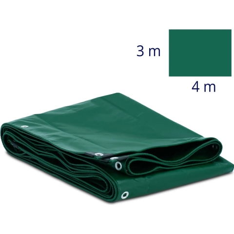 Abdeckplane - mit Ösen - 400 x 300 cm - PVC - 650 g/m²