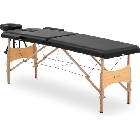 Massageliege klappbar - 2 Zonen - 185 x 70 x 62 - 86 cm - 220 kg - schwarz
