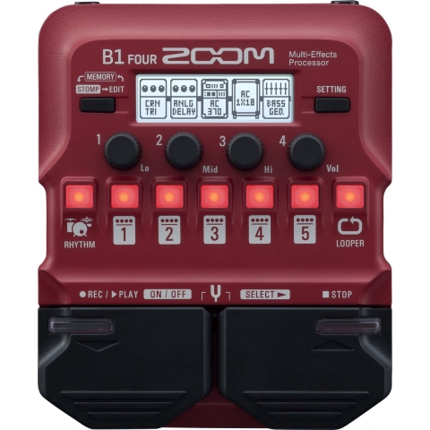 Zoom B1 FOUR Multieffektgerät für E-Bass