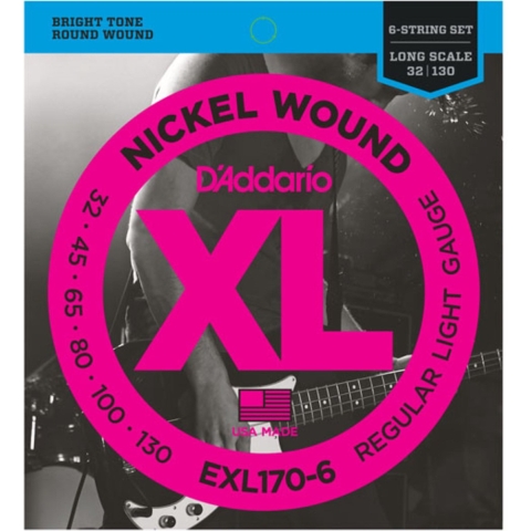 D'Addario EXL170-6 E-Bass Saiten, Prosteels 6 String Bass 032-130