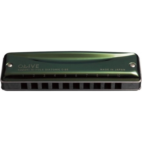 Suzuki OLIVE E Blues-Harp 20 Mundharmonika - Abverkauf -