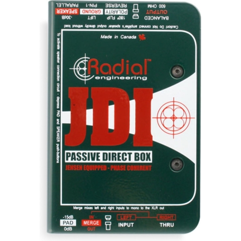 Radial Engineering JDI Professionelle passive DI-Box mit Merge-Funktion