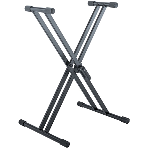 K&M 18993 Keyboardständer RICK 20 schwarz neues Modell, Stativ für Stagepianos,