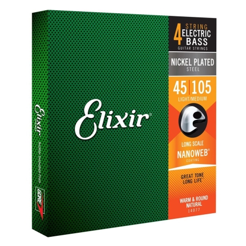 Elixir Nanoweb E-Bass Saiten,4-String Satz 045-105