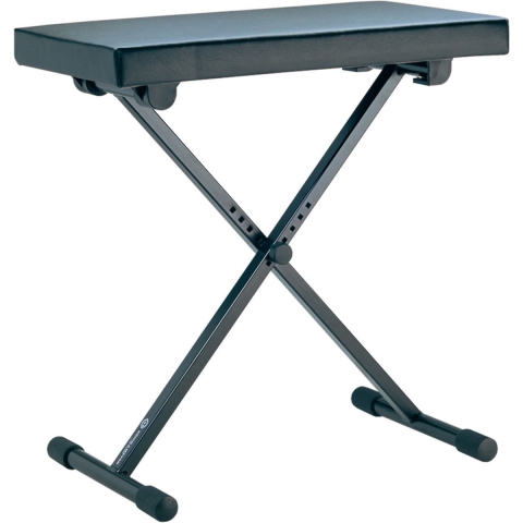 K&M 14065 Keyboardbank, 35,00 - 58,50 cm verstellbar, Kunstleder 54 x 30 cm Sitz