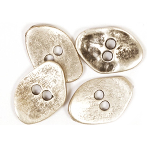 Drops 534 angewinkelte Silberknöpfe 20mm - 50 Stk