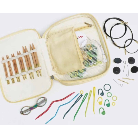 KnitPro Basix Birch Auswechselbares Rundstricknadel-Set 3.50-8 mm 6 Größen