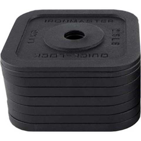 Ironmaster Dumbbell Weight Plates, Box of 6 x 5lbs and 2 x 2.5l