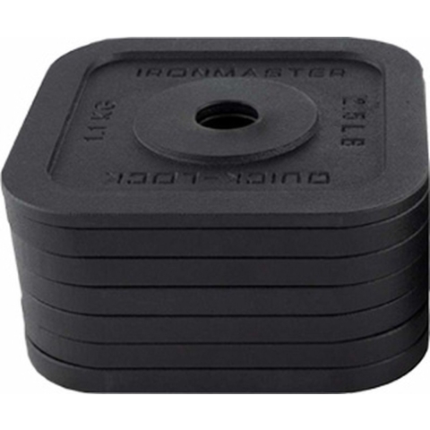 Ironmaster Quick-Lock Dumbbell Weight Plates, Box of 6 x 5lbs and 1 x 2.5lbs