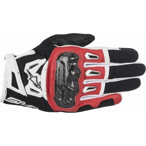 ALPINESTARS SMX-2 Air Carbon V2 Gloves, Motorcycle summer, Black-Red-White
