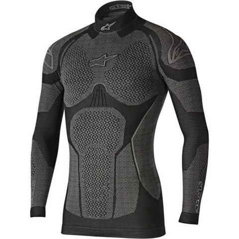 ALPINESTARS Ride Tech Top Long Sleeve Winter, Thermal shirt for the bike, Black-Grey