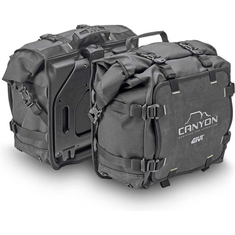 GIVI Canyon Monokey 25+25l, Soft side cases for motorcycles, GRT720 Black