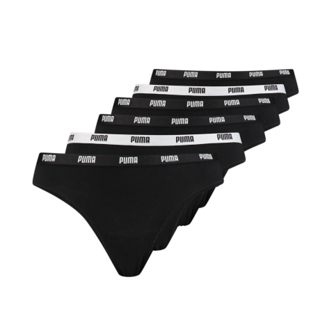 PUMA Strings Damen im 6er-Pack, Kleidung, Schwarz, 3