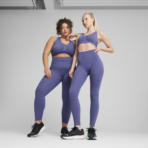 PUMA SHAPELUXE Seamless Tights Damen, Kleidung, Blau Crystal, XL