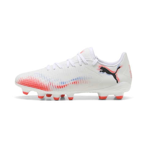 PUMA FUTURE 8 PLAY FG/AG Fußballschuhe Damen, Schuhe, Weiß/Schwarz/Glowing Rot, 38.5