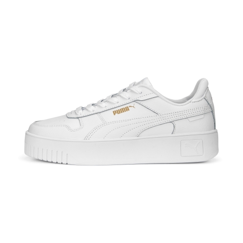 PUMA Carina Street Sneakers Damen, Schuhe, Weiß/Gold, 38.5