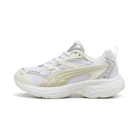 PUMA Morphic Metallisch Sneakers Damen, Schuhe, Weiß/Warm Weiß, 39