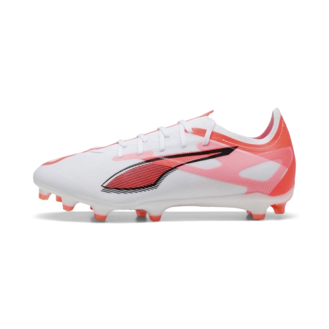 PUMA ULTRA 5 MATCH FG/AG Fußballschuhe Unisex, Schuhe, Weiß/Schwarz/Glowing Rot, 42.5