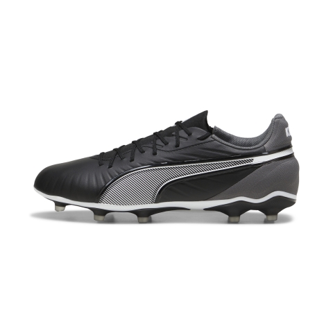 PUMA KING MATCH FG/AG Fußballschuhe Unisex, Schuhe, Schwarz/Weiß/Cool Dark Grau, 43
