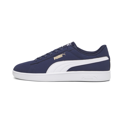PUMA Smash 3.0 Buck Sneakers, Schuhe, Navy/Weiß/Gold, 43