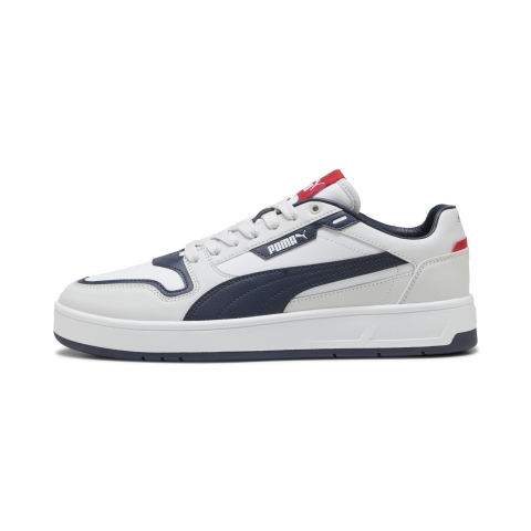 PUMA Court Classic Street Sneakers Unisex, Schuhe, Weiß/Navy/Feather Grau, 44