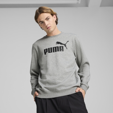 PUMA Essentials No. 1 Logo Crewneck Herren, Medium Grau Heather, S