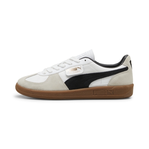 PUMA Palermo Leather Sneakers Unisex, Schuhe, Weiß/Vapor Grau/Gum, 38.5