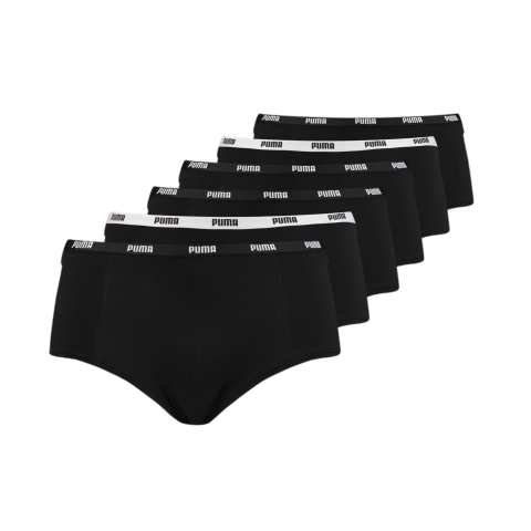 PUMA Slips Damen (6er-Pack), Kleidung, Schwarz, 2