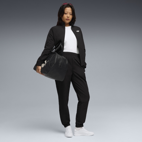 PUMA Trainingsanzug aus Webware Damen, Kleidung, Schwarz, M