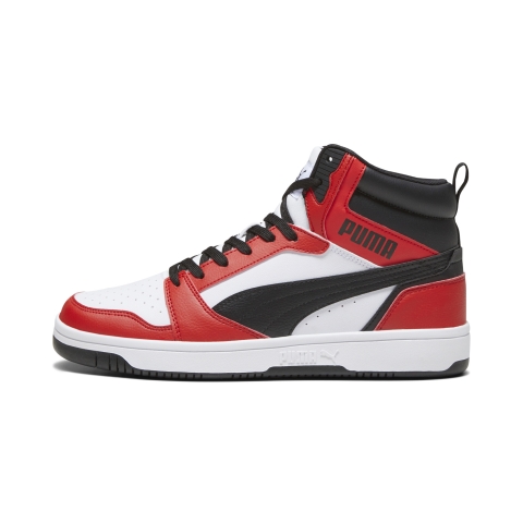 PUMA Rebound Sneakers, Schuhe, Weiß/Schwarz/Rot, 40.5