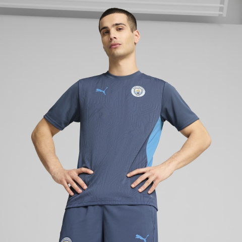 PUMA Manchester City Trainingstrikot Herren, Kleidung, Inky Blau/Magic Blau, S