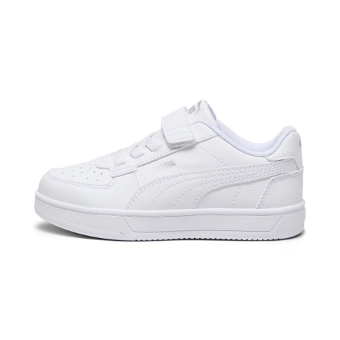 PUMA Caven 2.0 Sneakers Kinder, Schuhe, Weiß/Silver/Schwarz, 34.5