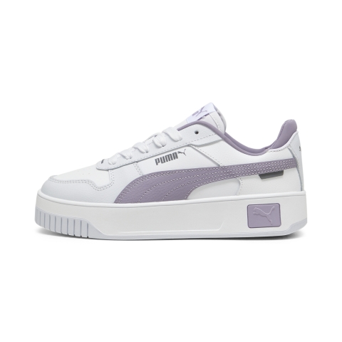 PUMA Carina Street Sneakers Damen, Schuhe, Weiß/Pale Plum/Silver Mist, 38