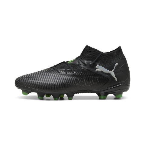 PUMA FUTURE 8 PRO FG/AG Fußballschuhe Unisex, Schuhe, Schwarz/Cool Light Grau/Grün, 46.5