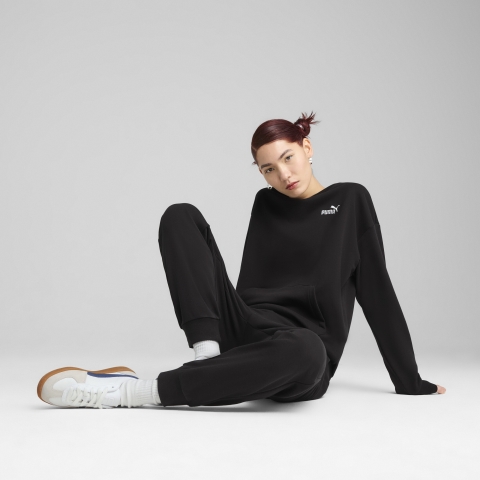 PUMA Relaxed Trainingsanzug Damen, Kleidung, Schwarz, S