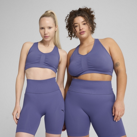 PUMA 4KEEPS SHAPELUXE BH, Kleidung, Blau Crystal, L