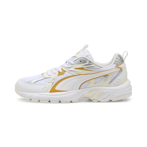 PUMA Milenio Tech Sneakers, Schuhe, Weiß/Archive Gold/Warm Weiß, 40