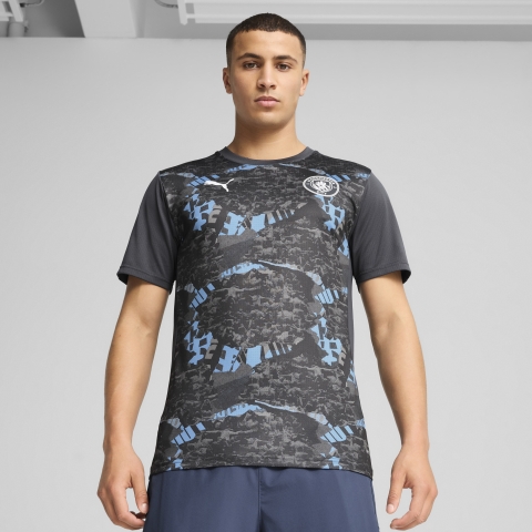 PUMA Manchester City Aufwärmtrikot Herren, Kleidung, StronGrau/Cool Light Grau, L