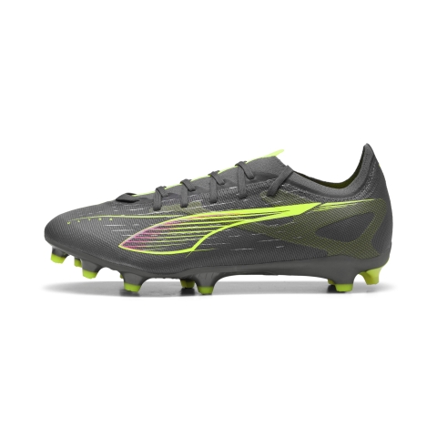 PUMA ULTRA 5 MATCH FG/AG Fußballschuhe Unisex, Schuhe, Matte Aged Silver/Gelb Alert/Aged Silver, 44