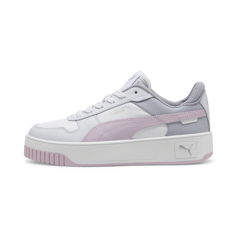 PUMA Carina Street Sneakers Damen, Schuhe, Weiß/Grape Mist/Silver, 38