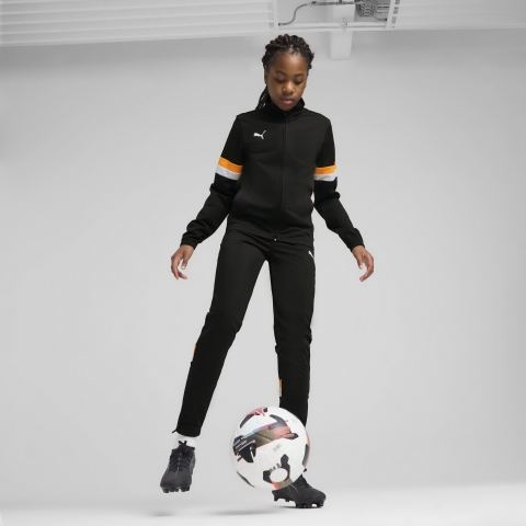 PUMA individualRISE Fußball-Trainingsanzug Teenager, Kleidung, Schwarz/Heat Fire, 9-10Y